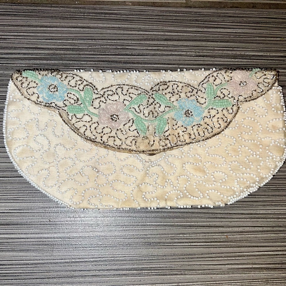 Vintage Handbeaded in Belguim Clutch